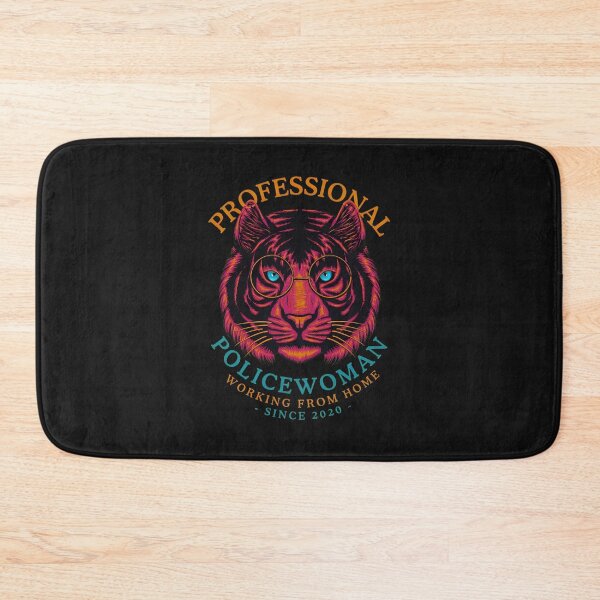Item preview, Professional Policewoman Working From Home Tiger designed and sold by kazeckmynea.