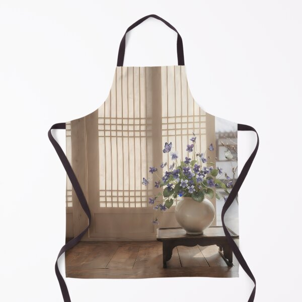 Item preview, February Violet in a Moon Jar: Modern Korean Minhwa Aesthetic designed and sold by SOOstudio73.