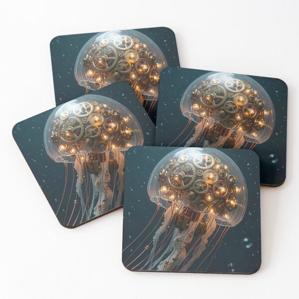 Item preview, The Mechanical Jellyfish - Steampunk Relic from the Depths designed and sold by VoidVeilStudio.