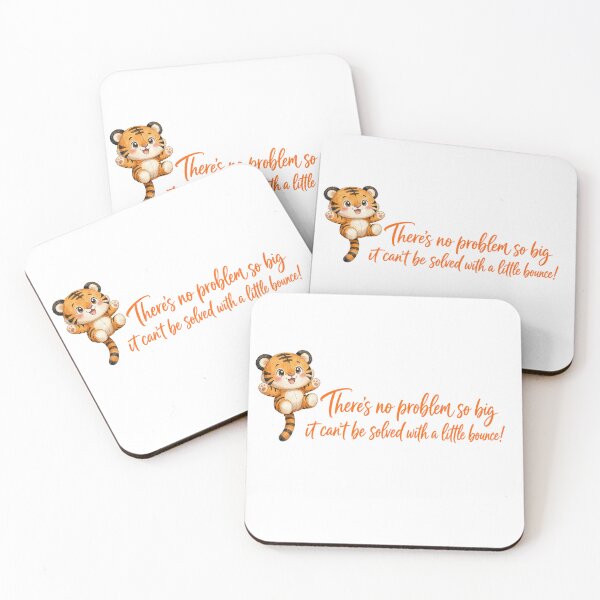 Item preview, Bounce Back Cute Tiger Inspirational Quote designed and sold by ArtisticDesignsbyLinda.