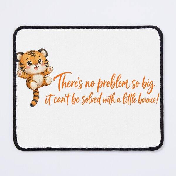 Item preview, Bounce Back Cute Tiger Inspirational Quote designed and sold by ArtisticDesignsbyLinda.