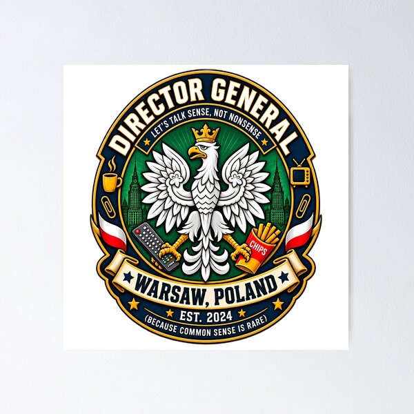 Item preview, Director General Warsaw Poland Crest Emblem designed and sold by FABIOLA1970.