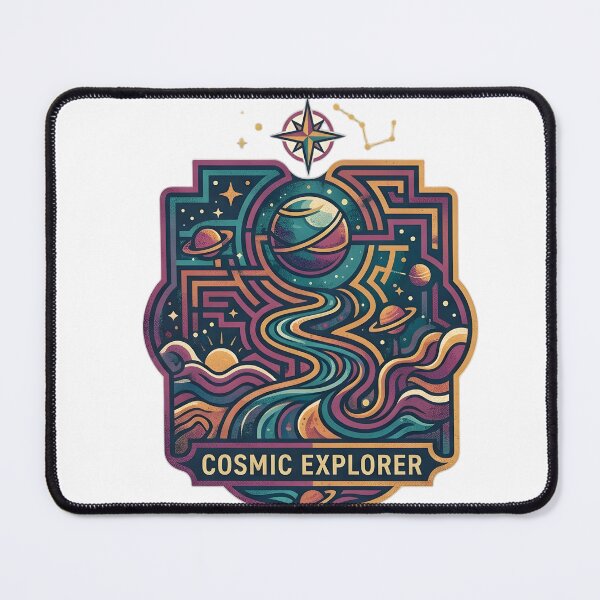 Item preview, Cosmic Explorer Vintage Astronomy Emblem designed and sold by ManuMax93.