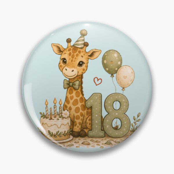 Item preview, Party Giraffe 18th Birthday designed and sold by MellowMunchkins.