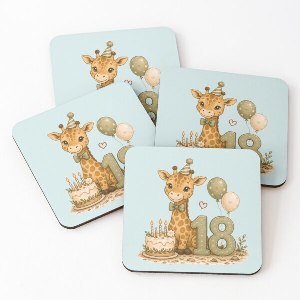 Item preview, Party Giraffe 18th Birthday designed and sold by MellowMunchkins.