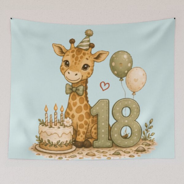 Item preview, Party Giraffe 18th Birthday designed and sold by MellowMunchkins.