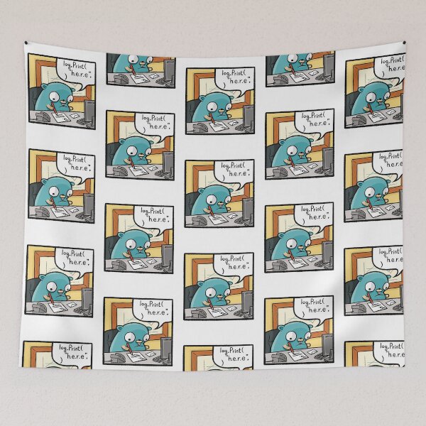 Item preview, Gopher Says In Go Log.Print designed and sold by EmosGiftd.