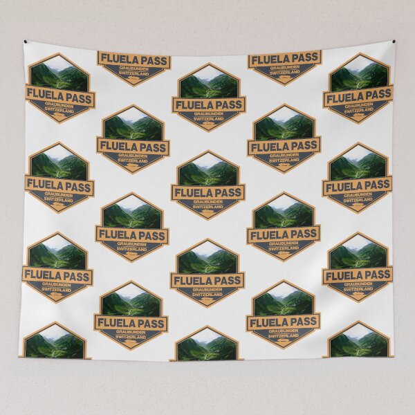 Item preview, Fluela Pass Switzerland Travel Art Badge designed and sold by WalkingInNa.