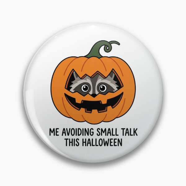Item preview, Funny Raccoon Pumpkin Avoiding Small Talk Halloween Introvert Sarcastic Costume designed and sold by raedattia.