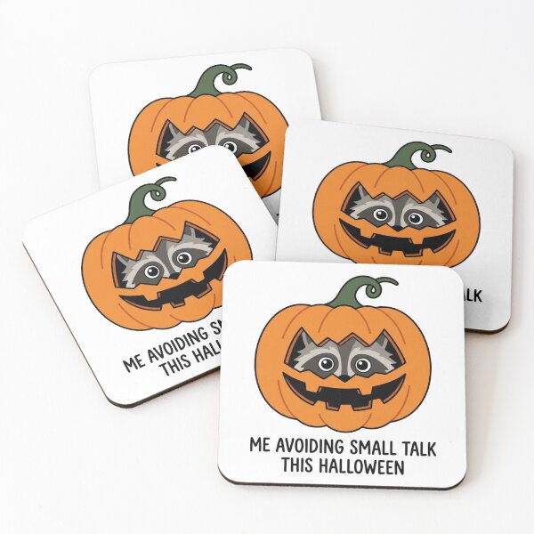 Item preview, Funny Raccoon Pumpkin Avoiding Small Talk Halloween Introvert Sarcastic Costume designed and sold by raedattia.