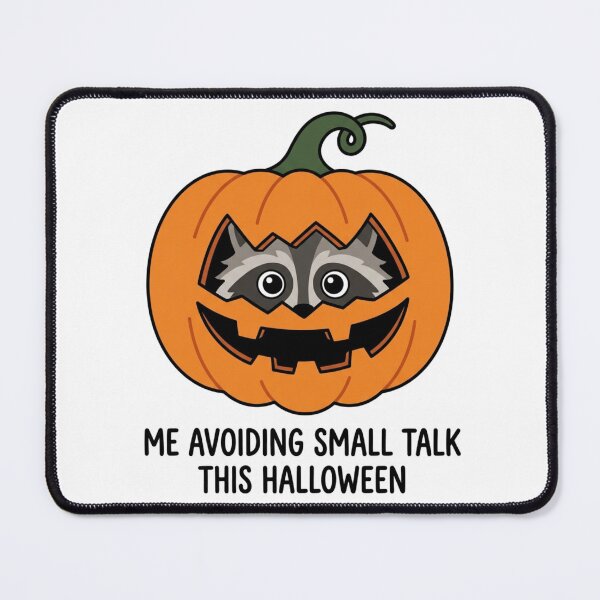 Item preview, Funny Raccoon Pumpkin Avoiding Small Talk Halloween Introvert Sarcastic Costume designed and sold by raedattia.
