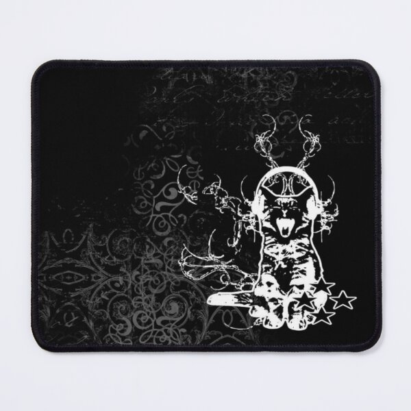 Item preview, Cyber Sigilism Cat: Gothic Damask Grunge Aesthetic designed and sold by BrontesWhimsyStore.