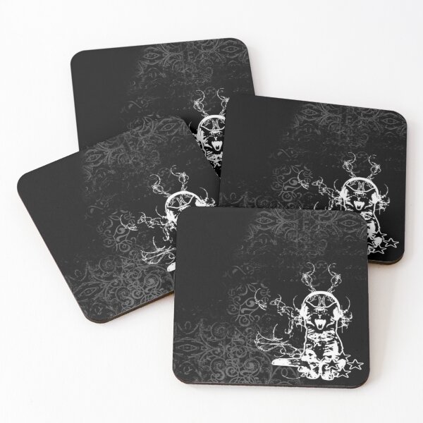 Item preview, Cyber Sigilism Cat: Gothic Damask Grunge Aesthetic designed and sold by BrontesWhimsyStore.