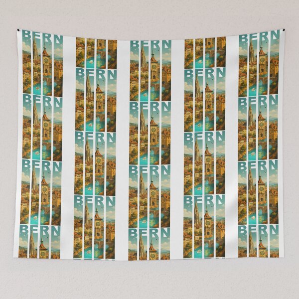 Item preview, Greetings From Bern Switzerland - Modern Colorful City View designed and sold by WalkingInNa.