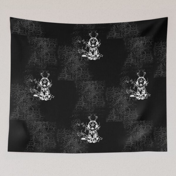 Item preview, Cyber Sigilism Cat: Gothic Damask Grunge Aesthetic designed and sold by BrontesWhimsyStore.