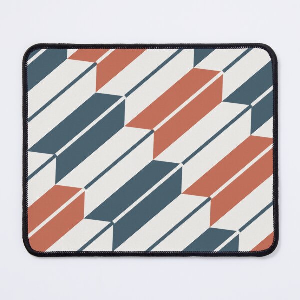 Item preview, Modern Yagasuri Slate Blue & Terracotta designed and sold by TexSta.