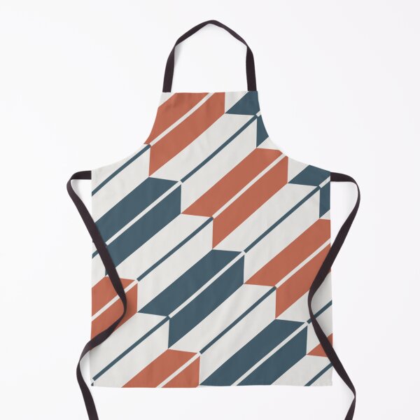 Item preview, Modern Yagasuri Slate Blue & Terracotta designed and sold by TexSta.