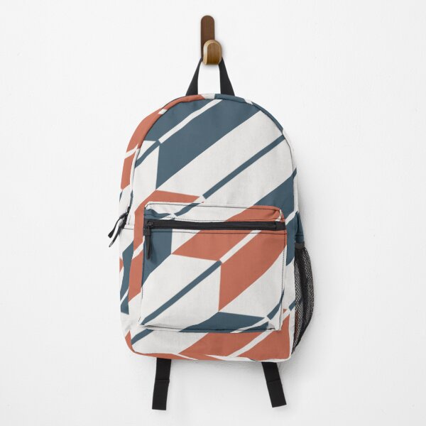 Item preview, Modern Yagasuri Slate Blue & Terracotta designed and sold by TexSta.