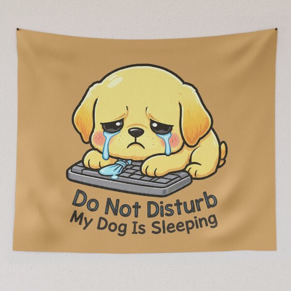 Item preview, Do Not Disturb My Dog Is Sleeping - Funny Dog Sleeping On Keyboard designed and sold by lakanarivas.