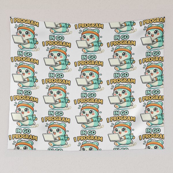 Item preview, I Program In Go - Cute Programmer Coding On The Go designed and sold by EmosGiftd.