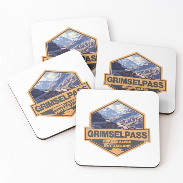 Item preview, Grimsel Pass Switzerland Travel Art Badge designed and sold by WalkingInNa.