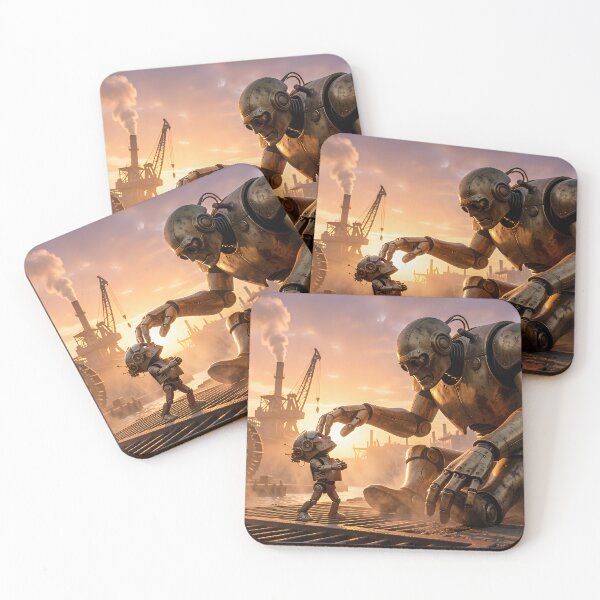 Item preview, Steampunk Androids: Father and Son in an Industrial Dystopia designed and sold by VoidVeilStudio.