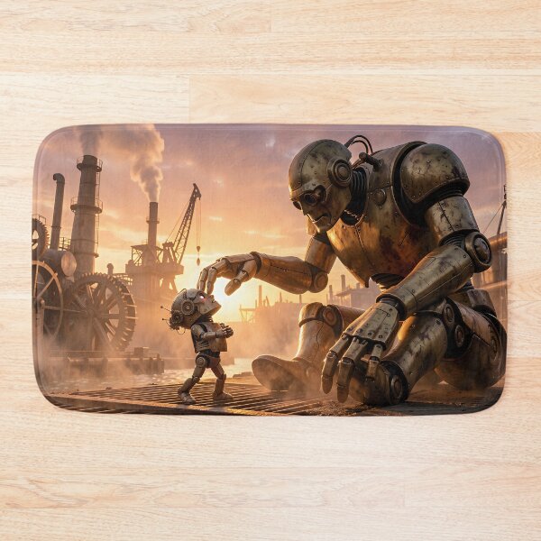 Item preview, Steampunk Androids: Father and Son in an Industrial Dystopia designed and sold by VoidVeilStudio.