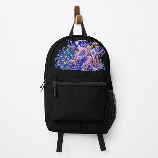 Item preview, Celestial Peacock Harp – Mystical Musical Fantasy designed and sold by TroviTutto.