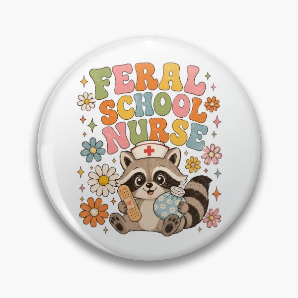 Item preview, Feral School Nurse Raccoon Groovy Retro Funny School Nurse designed and sold by Yellowriversss.