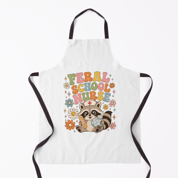 Item preview, Feral School Nurse Raccoon Groovy Retro Funny School Nurse designed and sold by Yellowriversss.