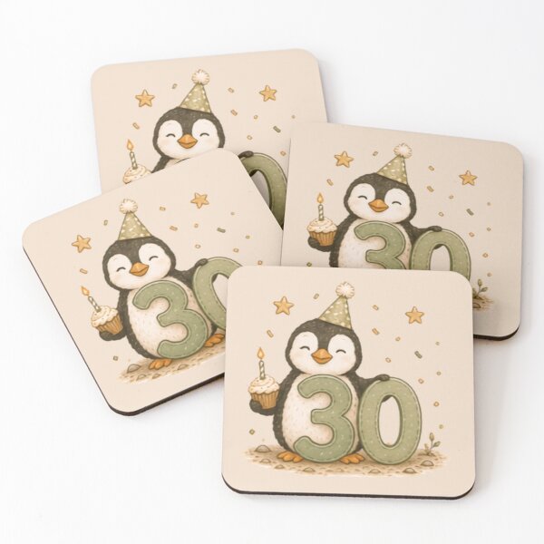 Item preview, Happy 30th Birthday Penguin designed and sold by MellowMunchkins.