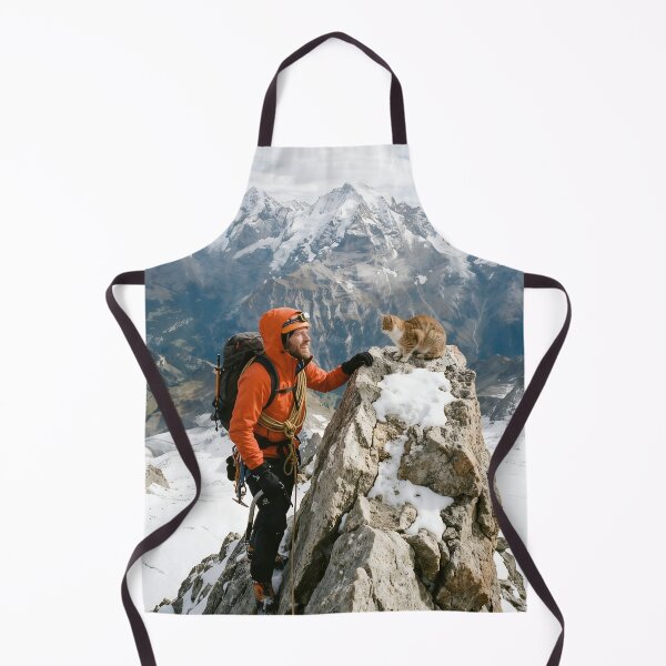 Item preview, Climber finds cat on top of mountain designed and sold by WiseBow.