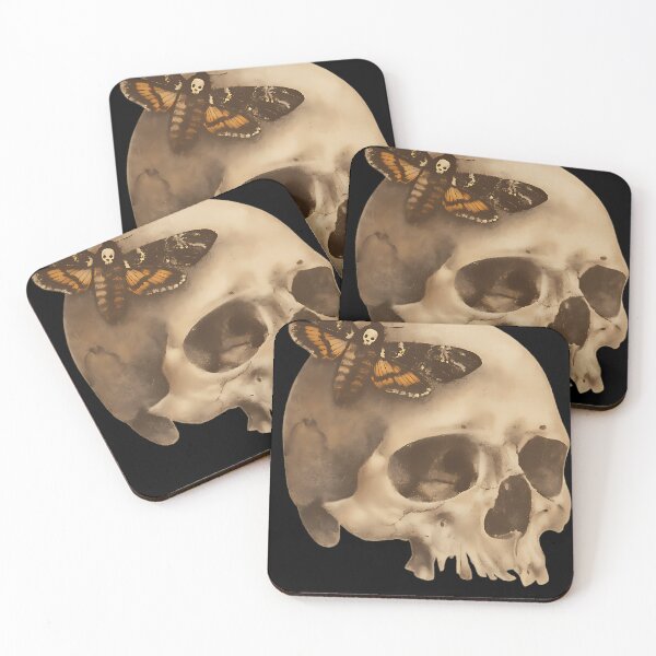 Item preview, Skull with Moth designed and sold by CosmicBison.