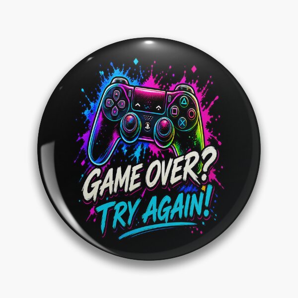 Item preview, Neon Game Over Try Again designed and sold by FABIOLA1970.