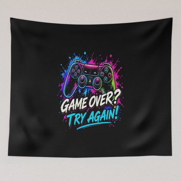 Item preview, Neon Game Over Try Again designed and sold by FABIOLA1970.