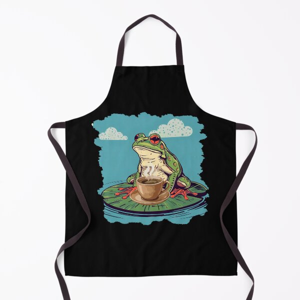 Item preview, Funny Frog Drinking Coffee Vintage Illustration designed and sold by TestudoDesign.