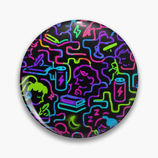 Item preview, Neon Study Session (Cyber-Pop x Education) designed and sold by Thai Vibe Studio.