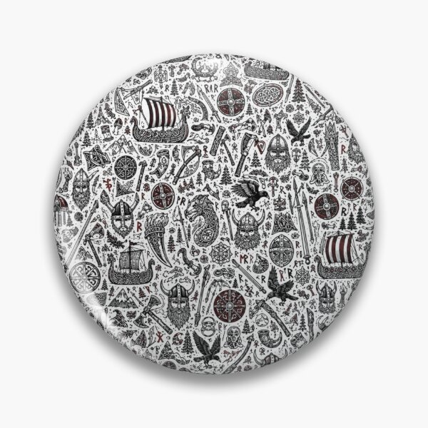 Item preview, Nordic Viking Warrior Doodle Pattern designed and sold by i-corp.