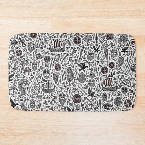 Item preview, Nordic Viking Warrior Doodle Pattern designed and sold by i-corp.