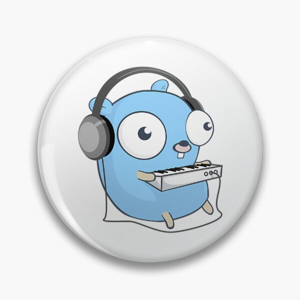 Aperçu de l'œuvre La musique de la mascotte Golang (édition noire) créée et vendue par EmosGiftd.