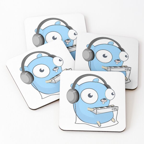 Item preview, The Golang Mascot Music (Black Edition) designed and sold by EmosGiftd.