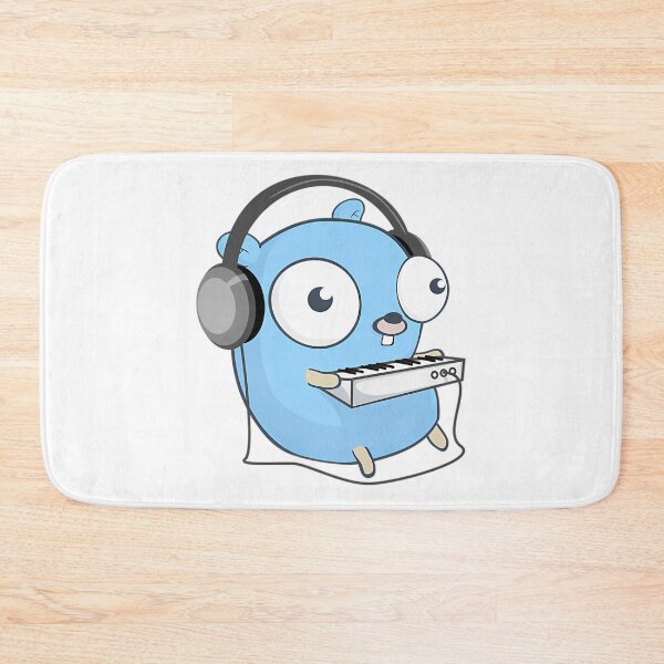 Item preview, The Golang Mascot Music (Black Edition) designed and sold by EmosGiftd.