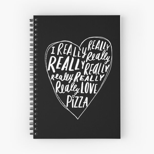 Item preview, I Really Really Love Pizza Heart Text Typography Design designed and sold by artworkathome.