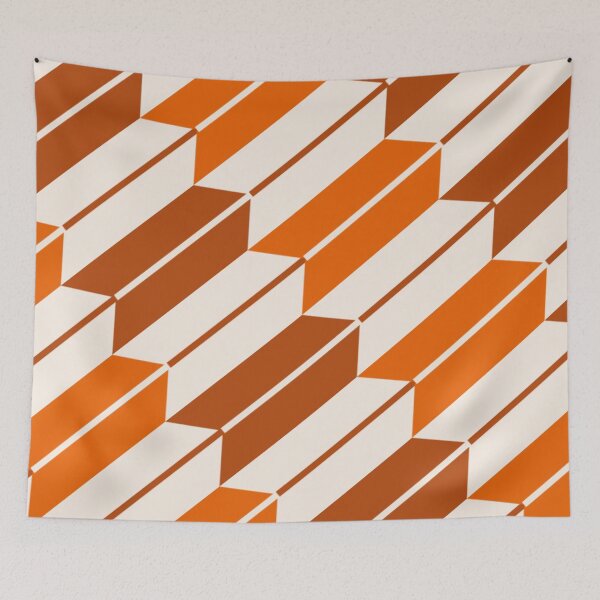 Item preview, Modern Yagasuri Orange & Burnt Sienna designed and sold by TexSta.