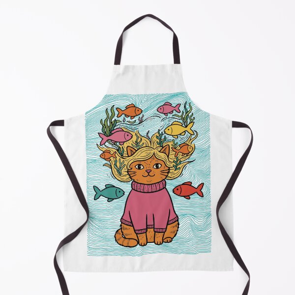 Item preview, Cat and Fish Underwater. designed and sold by EunsooLee.