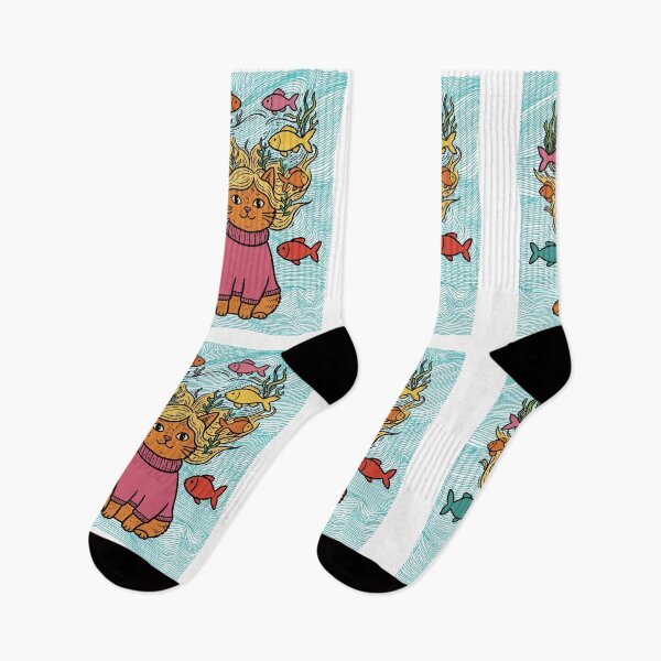 Item preview, Cat and Fish Underwater. designed and sold by EunsooLee.