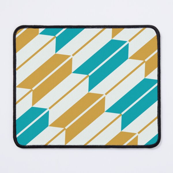 Item preview, Modern Yagasuri Turquoise & Golden Ochre designed and sold by TexSta.