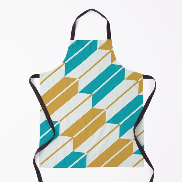 Item preview, Modern Yagasuri Turquoise & Golden Ochre designed and sold by TexSta.