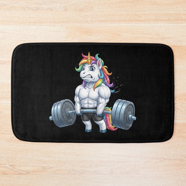 Item preview, Iron & Rainbows: Buff Muscular Unicorn Powerlifting Gym Design designed and sold by Shopeon Designs.