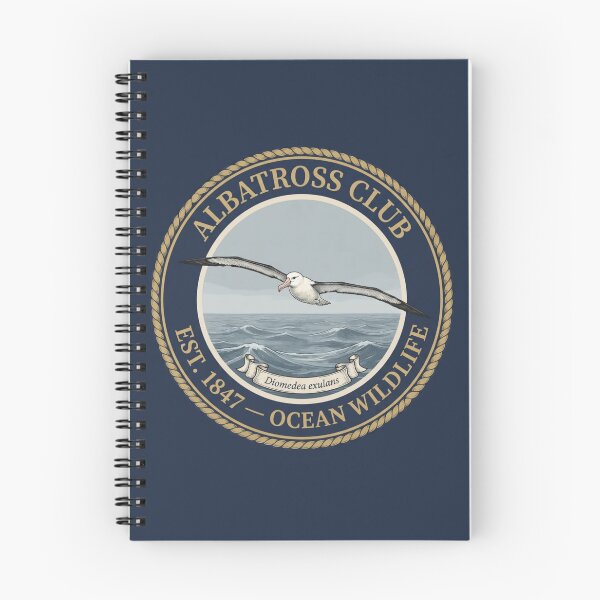Item preview, Wandering Albatross Vintage Badge Ocean Seabird Art designed and sold by CalmCapy Co.